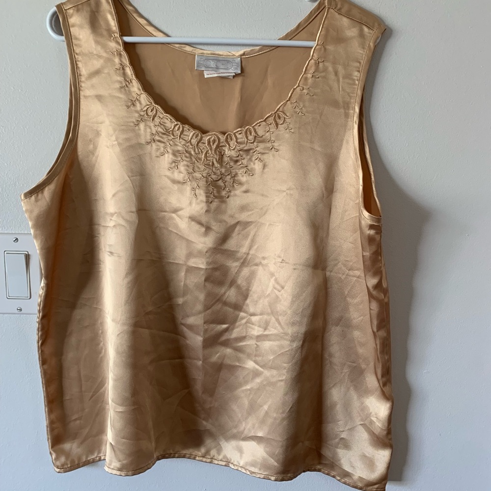 Vintage Orchid Tank top Women’s XL X-Large Gold Made in Canada